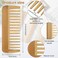 Patelai 3 Pcs Wide Tooth Wooden Comb, Wood Hair Combs, Anti-static No Handle Styling Shampoo Comb for Curly Wavy Long Hair