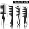 4 Pcs Styling Comb for Men Pompadour Hairstyling Wide Tooth Comb for Curly Hair Slicked Back Hair Comb for Men Saloon Professional Hairstyle Comb