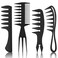 4 Pcs Styling Comb for Men Pompadour Hairstyling Wide Tooth Comb for Curly Hair Slicked Back Hair Comb for Men Saloon Professional Hairstyle Comb