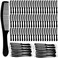 Lallisa 300 Bulk Combs Long Handle Plastic Individually Wrapped Disposable Combs for Homeless Travel Hotel Shelter Nursing Charity Family Church(Black)
