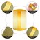 Boao 2 Pieces Metal Hair Combs for Women Men Beard Mustache Comb Lice Wallet Fine Cutting Teasing Barber Stainless Steel Hair Styling Dandruff Remove Dreadlock(Gold)
