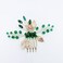 Bridal Hair Comb for Women, Rhinestone Wedding Comb for Bride, Barrette Crystal Hiar Clip Headpieces for Women, Green