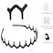 LAPOHI 8 PCS Non Slip Fashion Effortless Plastic Headbands with Teeth Comb Skinny Hair Bands for Women Men Teen Girls, Comb Teeth Matte Black