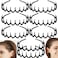 LAPOHI 8 PCS Non Slip Fashion Effortless Plastic Headbands with Teeth Comb Skinny Hair Bands for Women Men Teen Girls, Comb Teeth Matte Black