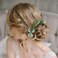 Wedding Bridal Comb Camellia Hair Comb Ranunculus Green leaf Floral Clip Headpiece 2030