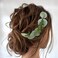 Wedding Bridal Comb Camellia Hair Comb Ranunculus Green leaf Floral Clip Headpiece 2030