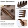 Wooden Wide Tooth Comb, Large Thicken Natural Sandalwood Hair Combs for Curls, Women and Men, Detangles Long Thick Wet or Dry Hair, Head Scalp Massager, Anti-static (Golden Sandalwood)