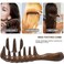 Wooden Wide Tooth Comb, Large Thicken Natural Sandalwood Hair Combs for Curls, Women and Men, Detangles Long Thick Wet or Dry Hair, Head Scalp Massager, Anti-static (Golden Sandalwood)