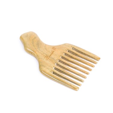 Wooden Hair Pick - Natural Wide Tooth Wood Comb for Curly Hair - No Static Sandalwood Wooden Comb for Detangling