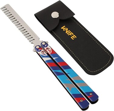 Gullveig Butterfly Comb,Butterfly Trainer Hair Comb Head,Training Butterfly Comb,3D Color Printing Tactical Butterfly Comb,Training Tool Game Cosplay Collection,Comb for safe practice, 1Pcs