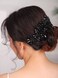 Black Crystal Hair Comb for Women Girls Special Occasion Hair Piece Handmade Rhinestones Jewelry