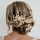 Gorais Pearl Bride Wedding Hair Comb Crystal Bridal Hair Piece Leaf Wedding Hair Accessories Floral Rhinestone Hair Clip Side Combs for Women and Girls