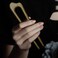 Beavorty 5pcs French Hair Pins Wood U Shaped Hairpins Hair Fork Sticks 2 Prong Updo Chignon Pins for Women Girls Buns Hair Accessories