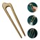 Beavorty 5pcs French Hair Pins Wood U Shaped Hairpins Hair Fork Sticks 2 Prong Updo Chignon Pins for Women Girls Buns Hair Accessories
