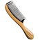 Handmade 100% Natural Green Sandalwood with Buffalo Horn Hair Comb - Anti-static Natural Sandalwood Hair Detox Wooden Comb (Fine Teeth)