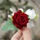 Fangsen Silver Wedding Red Rose Hair Comb Hair Accessories Women Floral Bridal Hair Accessory