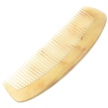 Natural Horn Comb for Women Anti-static Portable Hair Smoothing Comb Prevents Hair Loss Handmade Wide Tooth Design for Hair Care