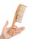 Wide Tooth Wooden Comb   Cepillo Ancho de Madera para Cabello   Natural Hairbrush   Vintage Style Hairbrush   Wood Comb for Gentle Styling   Anti-Static Hair Comb (Wide Tooth)
