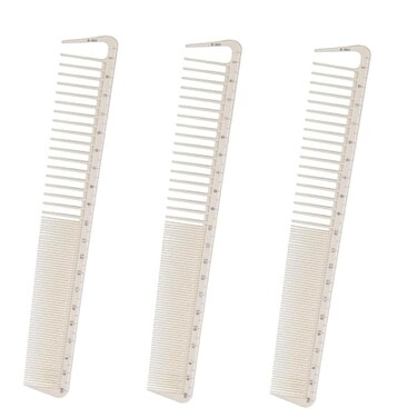 3 Pcs Barber Comb Parting Combs for Braiding Hair, Hair Cutting Combs with Ruler Measurements Anti-Static Long Measuring Professional Combs for Salon Barber Styling