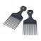 2Pcs Plastic Smooth Wide Hair Pick Combs,Afro Hair Comb Insert Hair Pick Comb Wide Comb Teeth Hair Fork Brush Hairbrush Styling Tool for Men Women