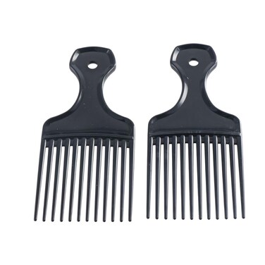 2Pcs Plastic Smooth Wide Hair Pick Combs,Afro Hair Comb Insert Hair Pick Comb Wide Comb Teeth Hair Fork Brush Hairbrush Styling Tool for Men Women