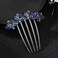 1PCS Bride Wedding Hair Comb Navy Blue exquisite Rhinestone Bridal Hair Comb Pearl Wedding Hair Accessoriesfor Women and Girls