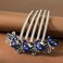 1PCS Bride Wedding Hair Comb Navy Blue exquisite Rhinestone Bridal Hair Comb Pearl Wedding Hair Accessoriesfor Women and Girls