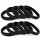 100PCS Black Hair Ties for Women Girls, Seamless Thick Black Hair Band, Elastic Hair Ties No Damage Ponytail Holder
