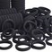 100PCS Black Hair Ties for Women Girls, Seamless Thick Black Hair Band, Elastic Hair Ties No Damage Ponytail Holder