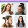Bewudy 20 Pcs Braided Hair Ties for Men, Nylon Elastic Flat Hair Tie No Damage Crease Breakage, Man Bun Hair Bands with Long Hair (10 Colors 20 Pcs)