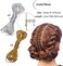 4 Pieces 5M Elastic Cords Braids Hair Dreadlock Braids Hair Accessories Metallic Tinsel Stretch Cord Ribbon Gold Silver String Jewelry Thread for Hair Braiding Ornament Hanging and Gift Wrapping