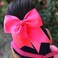 CEELGON 12PCS 8" Large Cheer Bows Ponytail Holder Elastic Hair Ties Pink Grosgrain Ribbon Cheerleading Bows for Teens Women Girls Sports Cheerleaders