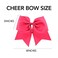CEELGON 12PCS 8" Large Cheer Bows Ponytail Holder Elastic Hair Ties Pink Grosgrain Ribbon Cheerleading Bows for Teens Women Girls Sports Cheerleaders