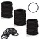 Elastic Hair Ties 100 PCS Ponytail Holders 2MM Thin 2 Inch in Diameter Hair Band for Normal Medium to Thick Hair, For Girls Women or Men (Black)