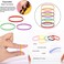 500PCS Multi colors Elastic Bands Thick Disposable Elastic Rubber Hair Ties for women, girls