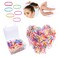 500PCS Multi colors Elastic Bands Thick Disposable Elastic Rubber Hair Ties for women, girls