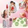 100 Pcs Thick Seamless Hair Ties, Ponytail Holders Hair Accessories No Damage for Thick Hair (Pink Theme Colors)