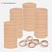 100pcs Light Blonde Hair Ties Ponytail Holders, Seamless Cotton Fabric No Damage Thick Curly Thin Hairties Bands, Soft &amp; Stretchy 1.5 inch