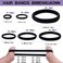 100PCS Various Sizes Black Hair Ties for Women,Elastics Hair Ties No Damage Ponytail Holder for Thick/Thin Hair Accessories,Soft Cotton Cloth Seamless Hair Bands
