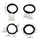 12 Pcs Pearl Elastic Hair Ties Black Ponytail Holders Hair Bands Scrunchies Pearl Hair Ropes Hair Ring Headband Hair Accessories for Women Girls