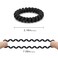 Spiral Coil Hair Ties for Women (Matte Black, 12 Pcs) - No Crease Ponytail Holders for Thick and All Hair Types, Plastic Spiral Ties