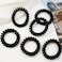 Spiral Coil Hair Ties for Women (Matte Black, 12 Pcs) - No Crease Ponytail Holders for Thick and All Hair Types, Plastic Spiral Ties