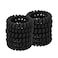 Spiral Coil Hair Ties for Women (Matte Black, 12 Pcs) - No Crease Ponytail Holders for Thick and All Hair Types, Plastic Spiral Ties