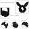 Ondder Hair Scrunchies - 15 Pcs Bow Ribbon Scrunchies with Elastic Hair Ties, Ponytail Holders &amp; Hair Accessories for Women, Girls, and Kids - Black