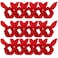 Ondder Hair Scrunchies Set - 15 Pcs Cute Bow Scrunchies, Elastic Hair Ties &amp; Ponytail Holders for Women, Girls &amp; Kids - Red
