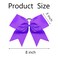 Purple Cheer Bow, 2 PCS 8 Inch Large Cheer Hair Bows Ponytail Holder Elastic Band Handmade for Cheerleaders Teen Girls College Sports (Purple)