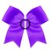 Purple Cheer Bow, 2 PCS 8 Inch Large Cheer Hair Bows Ponytail Holder Elastic Band Handmade for Cheerleaders Teen Girls College Sports (Purple)