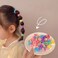 200 PCS Girl's Flower Hair Elastic Bands, Multicolor Mini Hair Bands Seamless Ponytail Holder Tiny Rubber Bands Hair Bobbles Toddler Hair Accessories for Girls
