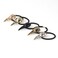 5PCS Women Hair Tie Alloy Crow Skull Elastic Ponytail Holders, Mixed Colors