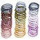 50PCS Womens Elastics Hair Tie, 4mm Colorful Ponytail Holders Hair Bands for Medium to Thick Hair, Curly Hair